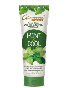 Glamorous Face Acne Clear Whitening Mint & Cool Face Wash 100gm